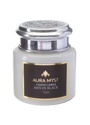 Aura Myst Pearl Glass Jar Candle W/ Lid (283 g, Men in Black)