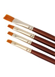 Sapri Series 67 Synthetic Gold Flat Paint Brush Set (4 Pc.)