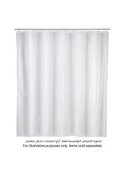 Wenko Polyester Shower Curtain W/8 Shower Curtain Rings