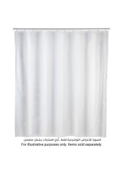 Wenko Plastic Shower Curtain W/12 Shower Rings (120 x 200 cm)