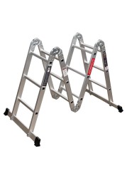 Liberti Multi-Purpose 14-Tier Combination Ladder (2 x 3 + 2 x 4 Tiers, 80 x 202 cm)