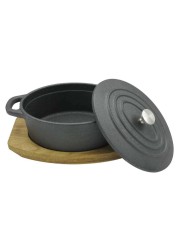 Raj Oval Cast Iron Casserole W/ Lid (13 cm)