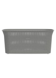 Cosmoplast Rattan Laundry Basket (50 L, 60.5 x 43 x 27.5 cm)