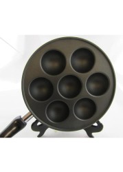 Nordic Ebelskiver Filled Pancake Pan (5.4 x 5.4 x 2.5 cm, Black)