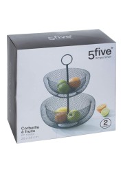 5five Metal Mesh 2-Tier Fruit Basket