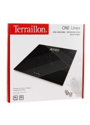 Terraillon Black Abstract Electronic Glass Bathroom Scale (27 x 27 cm)