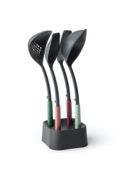 Brabantia Tasty+ Nylon Kitchen Utensils Set W/Stand (4 Pc.)