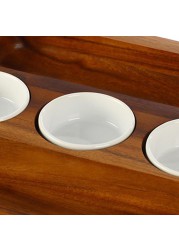 Billi Dual Sided Wooden Chip & Salsa Serving Tray