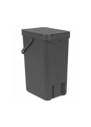 Brabantia Sort&Go Waste Bin (16 L, Grey)