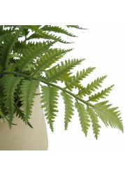 Artificial Fern Plant In Cement Pot