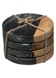 SG Marble & Wood Coasters (4 Pc.)