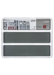 5five Tidy Smart 3-Compartment Cutlery Organizer (40 x 32 x 4.5 cm)