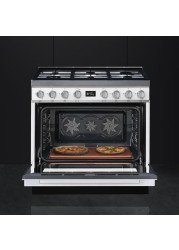 Smeg Freestanding Portofino 6-Burner Gas Cooker, CPF9GMWH (90 x 90 x 60 cm)