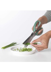 Brabantia Tasty+ Stainless Steel Herb Scissors W/Cleaning Tool (1.9 x 7.9 x 22.2 cm)