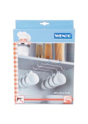 Wenko Cup Holder for Cabinets (28 x 5 x 22 cm, Chrome)