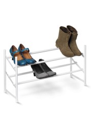 Honey-Can-Do 2-Tier Expandable Shoe Rack (38 x 111 x 23 cm, White)