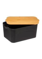 5five Plastic Storage Box W/Bamboo Lid (6.5 L)