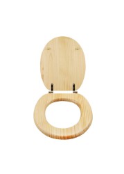 Cooke & Lewis Levanto Solid Pine Toilet Seat (432 x 373 mm)