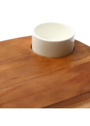 Billi Wooden Serving Board W/ Dip Bowl