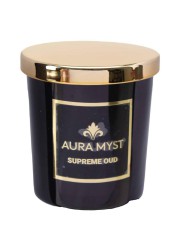 Aura Myst Glass Jar Candle W/ Lid (198 g, Supreme Oud)