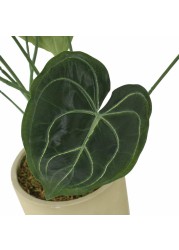 Mr. Plant of Sweden Artificial Anthurium Plant W/Cement Pot