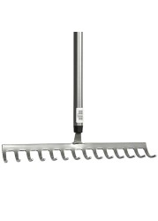 Fiskars Garden Light Iron Rake (154 cm, Silver/Black