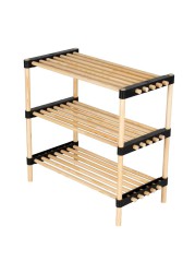 Seowood Bamboo Multi Purpose 3-Tier Modular Shelf (28 x 56 x 52 cm)