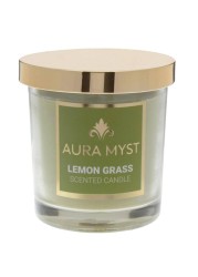 Aura Myst Glass Jar Candle W/Lid (128 g, Lemon Grass)