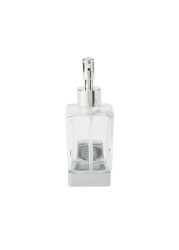 GoodHome Alessano Glass & Steel Wall-Mounted Soap Dispenser (64 x 185 x 95 mm)