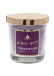 Aura Myst Glass Jar Candle W/Lid (128 g, True Lavender)