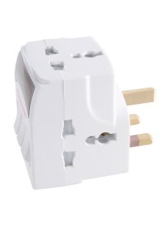 Oshtraco 3-Way Switched BS Multi Adaptor Plug