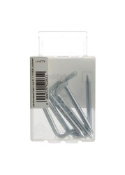 Suki Steel Angle Hook Screw Pack (5 x 0.4 cm, 6 Pc)