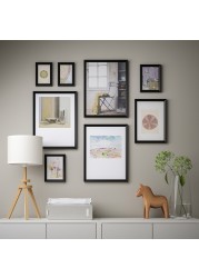 KNOPPÄNG Frame with poster, set of 8