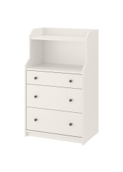 HAUGA Chest of 3 drawers with shelf