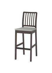 EKEDALEN Bar stool with backrest