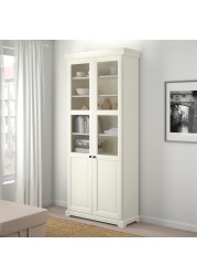 LIATORP Bookcase with glass-doors