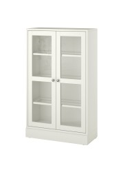 HAVSTA Glass-door cabinet with plinth