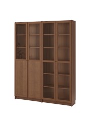 BILLY / OXBERG Bookcase with panel/glass doors