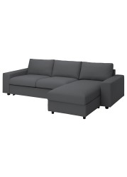 VIMLE Cover 3-seat sofa-bed w chaise lng