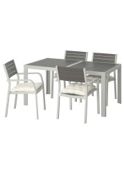 SJÄLLAND Table+4 chairs w armrests, outdoor