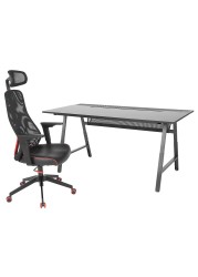 UTESPELARE / MATCHSPEL Gaming desk and chair