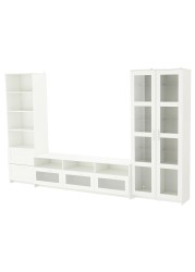 BRIMNES TV storage combination/glass doors