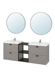 ENHET / TVÄLLEN Bathroom furniture, set of 15