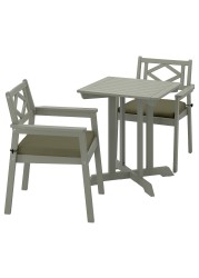 BONDHOLMEN Table+2 chairs w armrests, outdoor