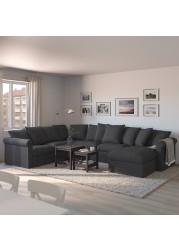 GRÖNLID Crnr sofa-bed, 5-seat w chaise lng