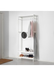 MACKAPÄR Coat rack with shoe storage unit