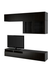 BESTÅ TV storage combination/glass doors