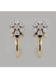 18k NAKSHATRA DIAMOND EARRING 0.3 CTS-Yellow Gold