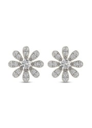 18k BLOSSOM DIAMOND EARRING 0.19 CTS-Yellow Gold