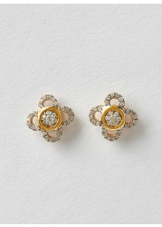 18k ILLUSION DIAMOND EARRING 0.21 CTS-Yellow Gold